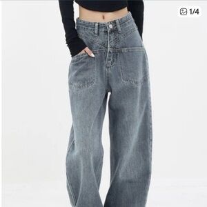 Commense Baddie Baggy blue Women's Jeans